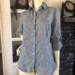 🦃Soft Surroundings Crinkled Button Front Shirt